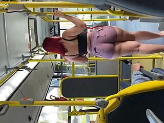 Employee's Big Tits and Ass on Public Bus
