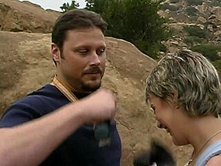 Watch This Blonde Milf Get Fucked Outdoors In Lingerie!