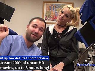 Dr Tampa conducts Bella Ink’s university physical exam