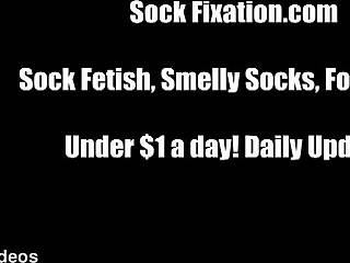 Mistress commands slave to bury nose in stinky socks for intense domination