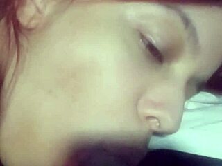 Teen Continues Sucking Cum-Covered Cock After He Cums