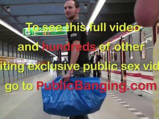 Big tits stella fox in public subway threesome with doggystyle and gangbang.