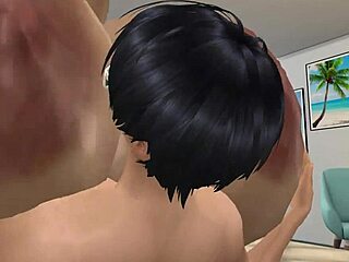 Hot hooters 3 - banging the giant-titted resort owner - sims 4 with titty fuck, tits, plump, group, foreplay, melons, grandmother, huge, cowgirl