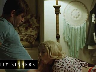 Hot Blondie Fucks Stepbro After Boyfriend Leaves