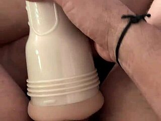 Caught jerking off with new fleshlight watching porn. Wanna see?