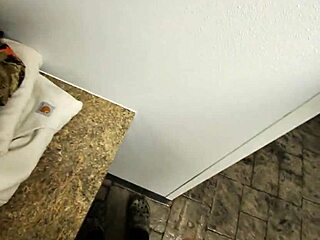 Hot wife’s public shower blowjob caught backstage. So risky!