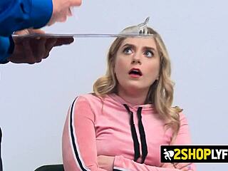 Tender Shoplifter Blonde Respects The Law With Rough Foreplay And Monster Cock