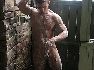 Enjoying a relaxing shower session