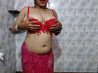 Ever seen an Indian bhabhi get wild in bathroom?  
