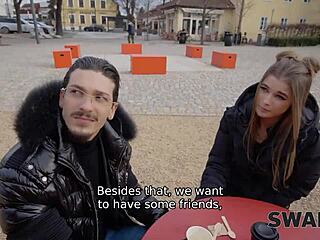 Morning coffee turns into steamy threesome with Olivia and Veronica