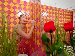 Is anal dildo masturbation in bathroom too tempting?