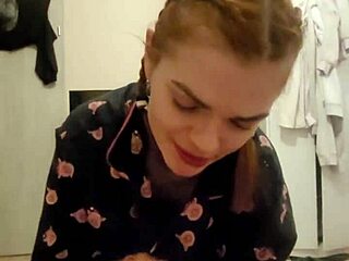 Redhead Roommate Sucks Me Off and Spits Cum Back