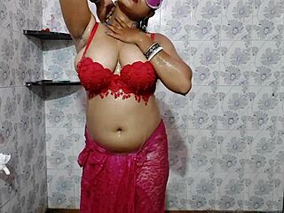 Ever seen an Indian bhabhi get wild in bathroom?  