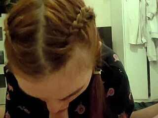 Redhead Roommate Sucks Me Off and Spits Cum Back