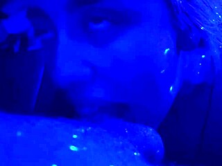 Sloppy gagging blowjob turns into choking facefuck at nightclub