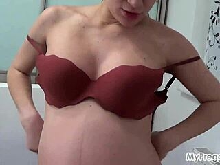 Pregnant Janetta Devours Cock and Swallows Cum in Russian Fetish!