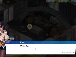 Maid with big tits serves hot sex in goth cartoon game