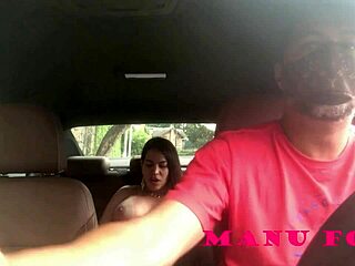 I got naked and masturbated for the uber driver, he couldn't resist and fucked me