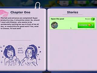 Maid with big tits serves hot sex in goth cartoon game