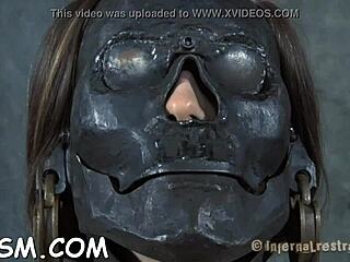 Shocking Prod Punishes Bounded Chick's Milk Cans And Shaved Twat Roughly