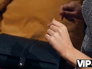 sexy brunette mistakes whistle for signal to suck old man's cock