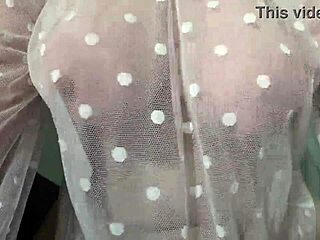 Check out this gorgeous milf's big saggy tits up close, so plump and adorable! 😍