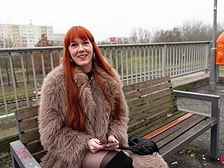 German Scout picks skinny tall redhead Soley Summer for first tight pussy casting