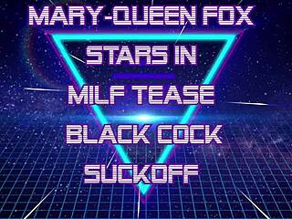 Intense Canadian Blonde Milf Mary Queen Fox Teases Black Cock Blowjob