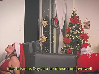 Cheating on Mama Noel to Fuck Her Hard on Christmas Night