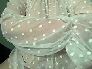 Check out this gorgeous milf's big saggy tits up close, so plump and adorable! 😍