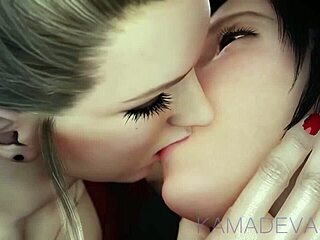 Scarlet maje and tifa in a submission scene