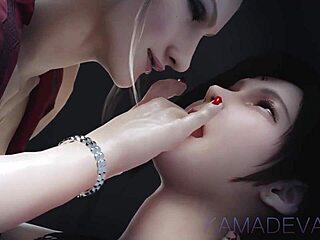 Scarlet maje and tifa in a submission scene