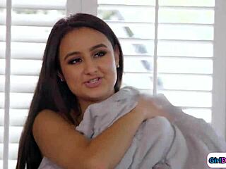 busty stepmom masturbates with stepteen 18+ and her girlfriend in lesbian face sitting