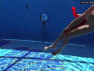 Look at this very hot russian pornstar mary kalisy bathing in the pool in bikini