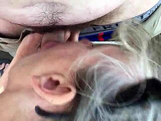 Friends mom gives blowjob with deepthroat part 1