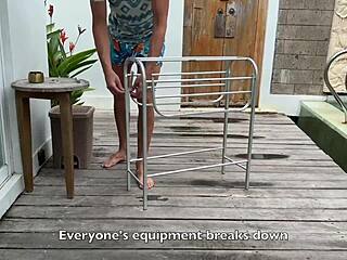 OMG! I paid the repairman with my pussy and did a cumwalk with his load on my face!