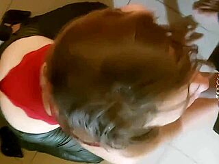 french amateur slut blowjob deepthroat rimming ass fingering in red satin bodysuit