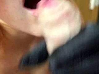 i'm in heels doing sultry cum-swallowing seduction in bedroom