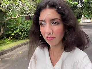 OMG! I paid the repairman with my pussy and did a cumwalk with his load on my face!