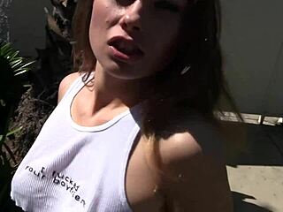 Evening Sun Highlights Hot Heels on Long Legs of European Milf Babe