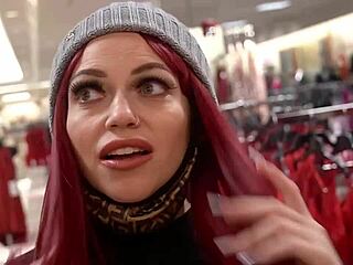 Babe sucks dick bent over for Christmas gifts outdoors