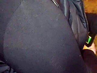 Mature BBW Whore Teases and Rips Clothes at Outdoor Holiday Party.