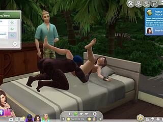 my simified mom and her bbc boyfriend doing anal sex