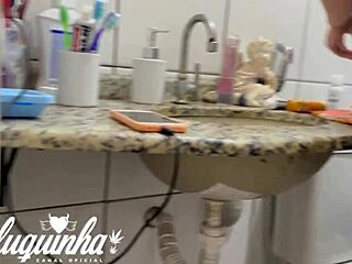 Bathroom encounter turned hardcore with a co-worker