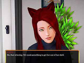 My New Family 314: Brunette with Big Tits in Erotic Scene.