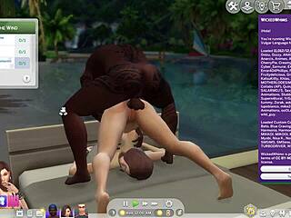 my simified mom and her bbc boyfriend doing anal sex