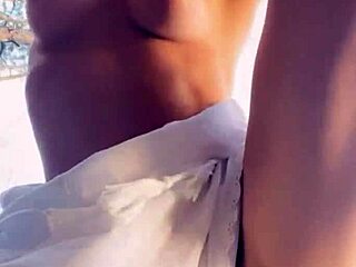 horny hottie sucks and fucks outdoors