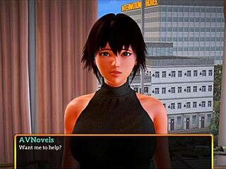 My New Family 314: Brunette with Big Tits in Erotic Scene.