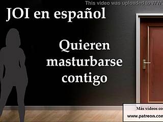 Four friends invite you to their holiday party for jerk off instructions in spanish