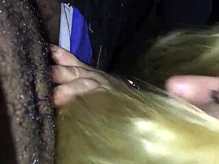 Car head with white girl sucking big black cock 😍